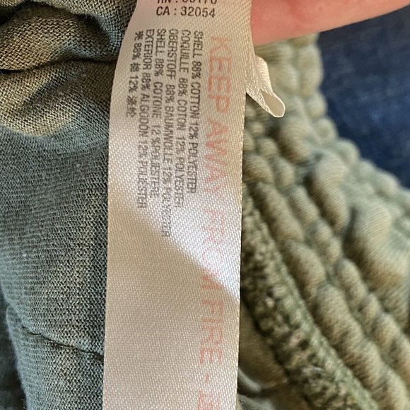 Anthropologie Daily Practice Wide Leg Crop French Terry Sweatpants Green M - Picture 5 of 5